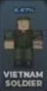 VIETNAM SOLDIER guard in a green uniform and helmet.