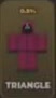 TRIANGLE guard wearing pink clothing and a black face mask.
