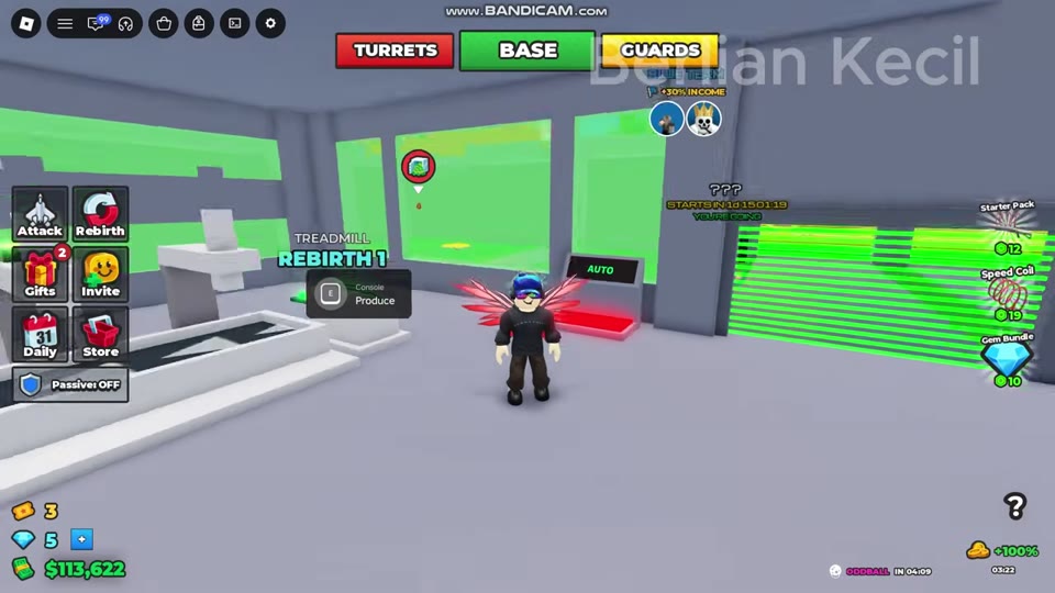 Cash collection terminal displaying AUTO after Auto Collect is enabled.