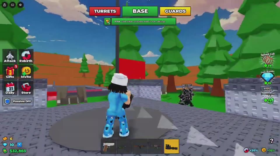 Cube Slayer unlock notification directing the player to wear the title from Settings.